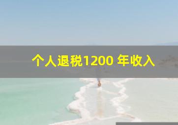 个人退税1200 年收入